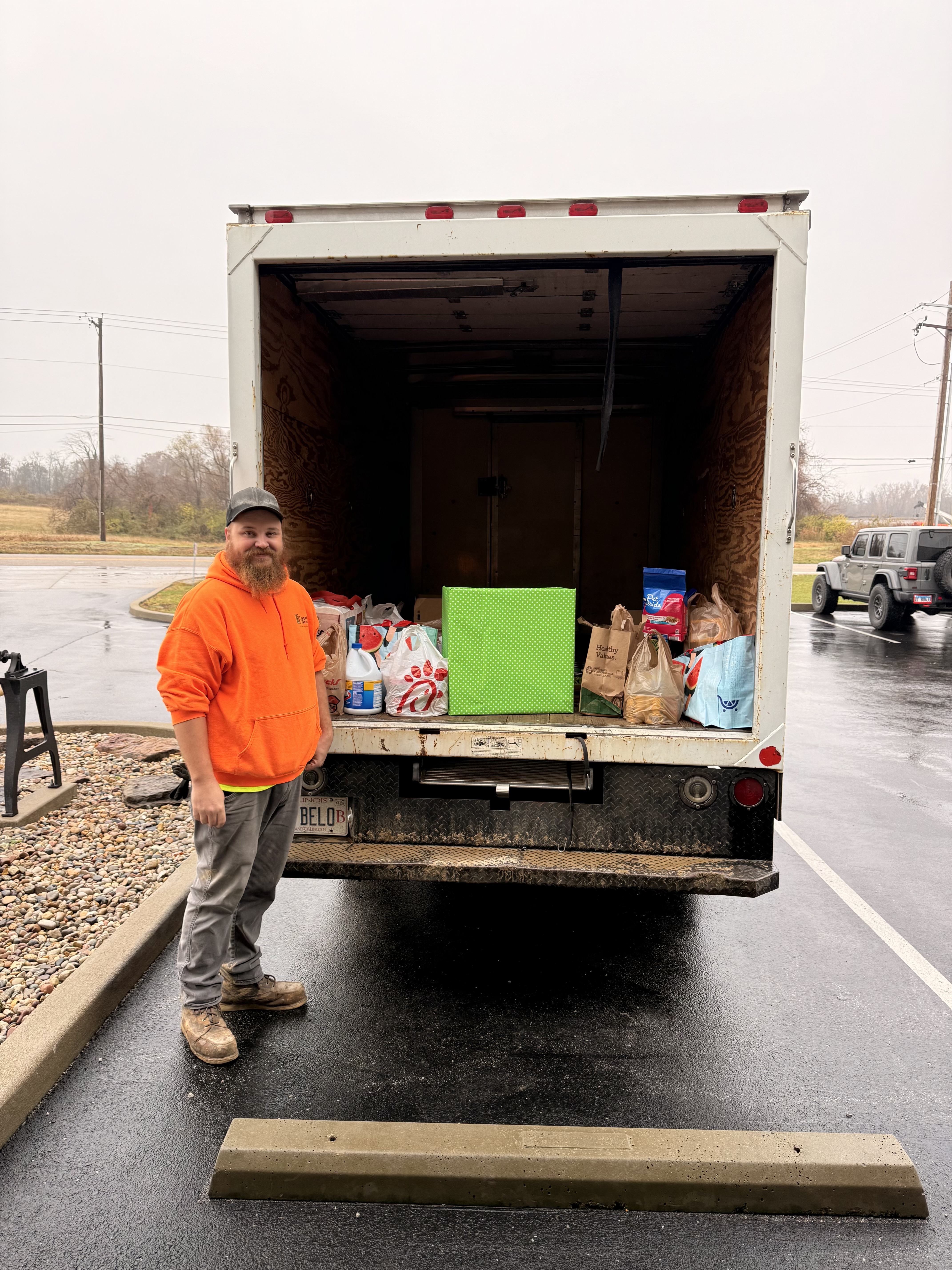 Collected donations in our truck